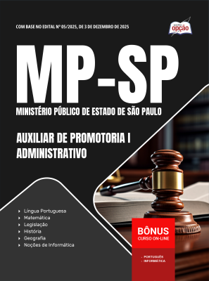 Apostila MP-SP 2026 - Auxiliar de Promotoria I - Administração