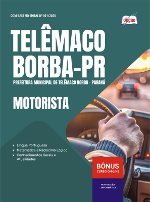 Apostila Prefeitura de Telêmaco Borba - PR em PDF 2026 - Motorista