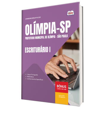 Apostila Prefeitura de Olímpia - SP 2025 - Escriturário I