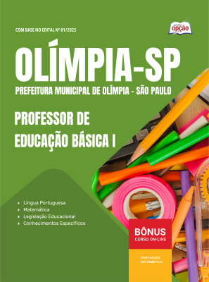 Apostila Prefeitura de Olímpia - SP 2025 - Professor de Educação Básica I