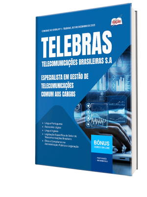 Apostila Telebrás 2026 - Especialista em Gestão em Telecomunicações - Comum aos Cargos