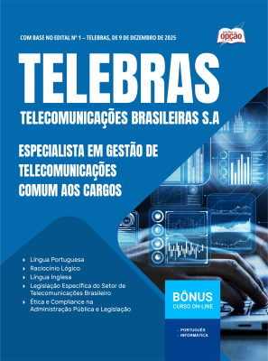 Apostila Telebrás 2026 - Especialista em Gestão em Telecomunicações - Comum aos Cargos