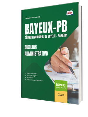 Apostila Câmara de Bayeux-PB 2026 - Auxiliar Administrativo