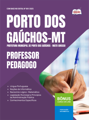 Apostila Prefeitura de Porto dos Gaúchos-MT 2026 - Professor Pedagogo