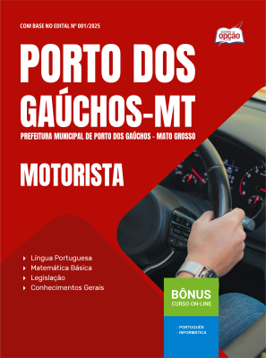 Apostila Prefeitura de Porto dos Gaúchos-MT 2026 - Motorista