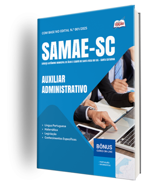 Apostila SAMAE de Santa Rosa do Sul-SC 2026 - Auxiliar Administrativo