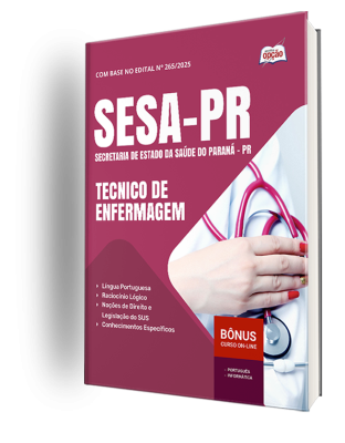 Apostila SESA-PR 2026 - Promotor de Saúde Execução - Tecnico de Enfermagem