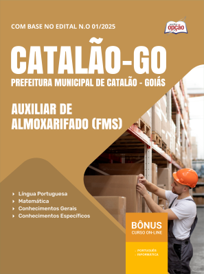 Apostila SMS Catalão-GO 2026 - Auxiliar de Almoxarifado FMS