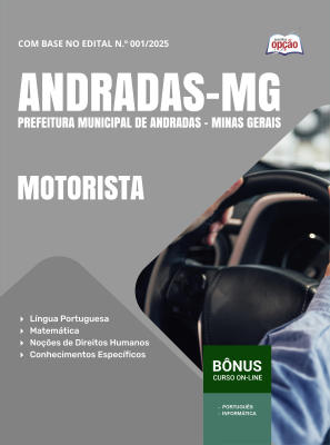 Apostila Prefeitura de Andradas-MG 2025 - Motorista