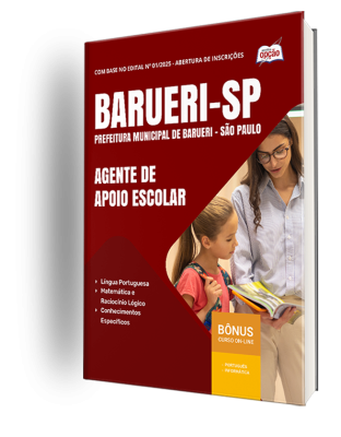 Apostila Prefeitura de Barueri - SP 2025 - Agente de Apoio Escolar