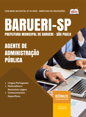 Apostila Prefeitura de Barueri - SP 2025 - Agente de Administração Pública