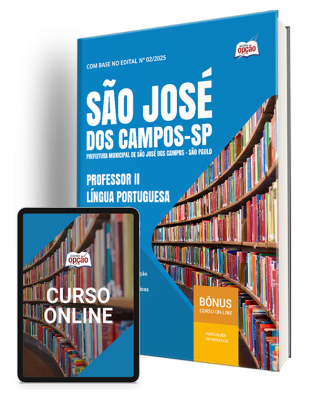 Apostila Prefeitura de São José dos Campos - SP 2026 - Professor II - Português