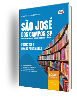 Apostila Prefeitura de São José dos Campos - SP 2026 - Professor II - Português