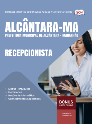 Apostila Prefeitura de Alcântara-MA 2025 - Recepcionista
