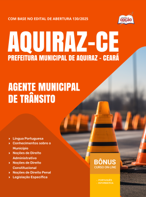 Apostila Prefeitura de Aquiraz - CE 2025 - Agente Municipal de Trânsito