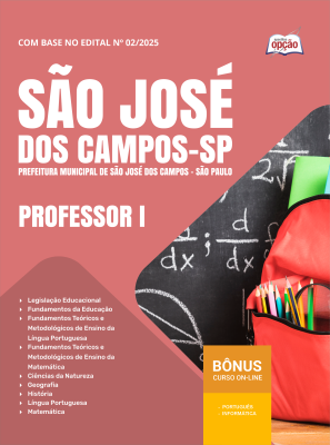Apostila Prefeitura de São José dos Campos - SP 2025 - Professor I