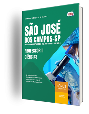 Apostila Prefeitura de São José dos Campos - SP 2026 - Professor II - Ciências