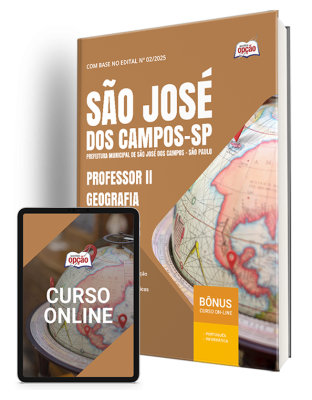 Apostila Prefeitura de São José dos Campos - SP 2026 - Professor II - Geografia