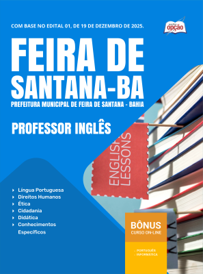 Apostila Prefeitura de Feira de Santana - BA 2026 - Professor de Inglês