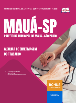 Apostila Prefeitura de Mauá - SP 2026 - Auxiliar de Enfermagem do Trabalho