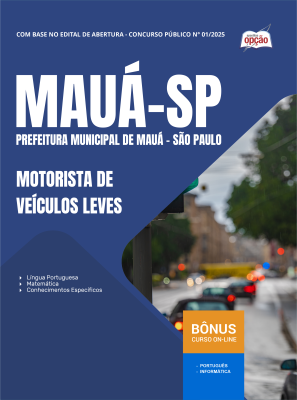 Apostila Prefeitura de Mauá - SP 2026 - Motorista de Veículos Leves