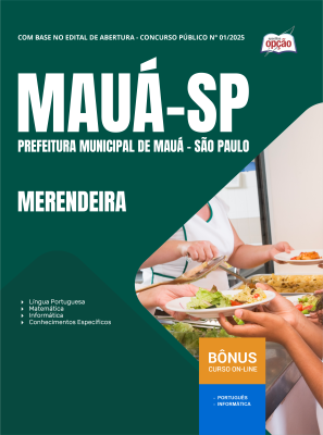 Apostila Prefeitura de Mauá - SP 2026 - Merendeira