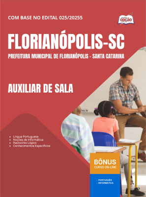 Apostila Prefeitura de Florianópolis - SC 2026 - Auxiliar de Sala