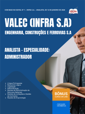 Apostila VALEC 2026 - Analista - Administrador