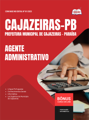 Apostila Prefeitura de Cajazeiras-PB 2026 - Agente Administrativo