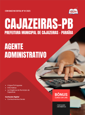 Apostila Prefeitura de Cajazeiras-PB 2026 - Agente Administrativo