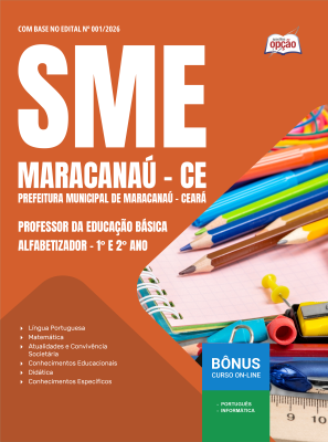Apostila Prefeitura de Maracanaú - CE 2026 - Professor da Educação Básica - Alfabetizador – 1° e 2° Ano