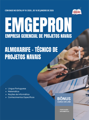 Apostila EMGEPRON 2026 - Técnico de Projetos Navais - Almoxarife