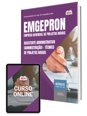 Apostila EMGEPRON 2026 - Técnico de Projetos Navais - Assistente Administrativo (Administração)