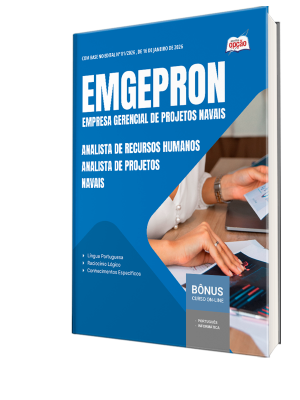 Apostila EMGEPRON 2026 - Analista de Projetos Navais - Analista de Recursos Humanos