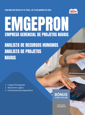 Apostila EMGEPRON 2026 - Analista de Projetos Navais - Analista de Recursos Humanos