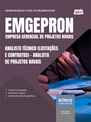 Apostila EMGEPRON 2026 - Analista de Projetos Navais - Analista Técnico (Licitações e Contratos)