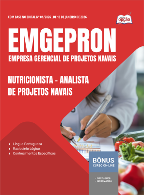 Apostila EMGEPRON 2026 - Analista de Projetos Navais - Nutricionista