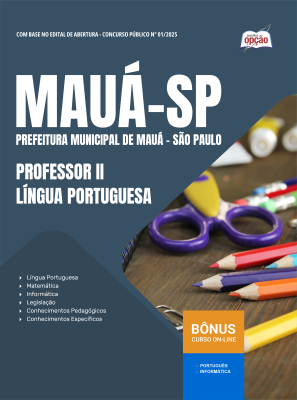 Apostila Prefeitura de Mauá - SP 2026 - Professor II - Língua Portuguesa