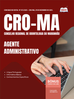 Apostila CRO-MA em PDF 2026 - Agente Administrativo