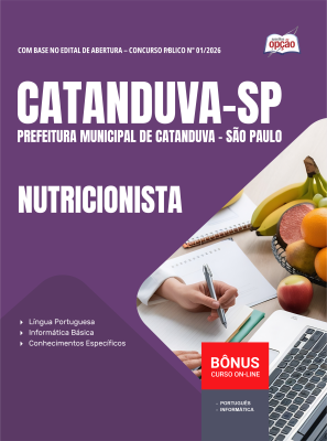 Apostila Prefeitura de Catanduva - SP em PDF 2026 - Nutricionista