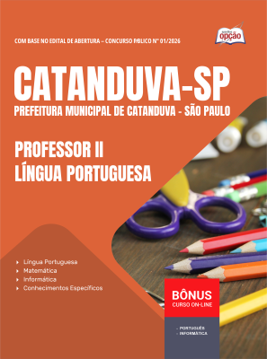 Apostila Prefeitura de Catanduva - SP em PDF 2026 - Professor II - Língua Portuguesa