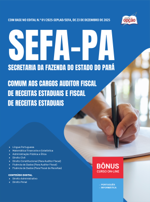 Apostila SEFA-PA 2026 - Comum aos Cargos Auditor Fiscal de Receitas Estaduais e Fiscal de Receitas Estaduais