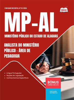 Apostila MP-AL em PDF 2026 - Analista do Ministério Público - Área de Pedagogia