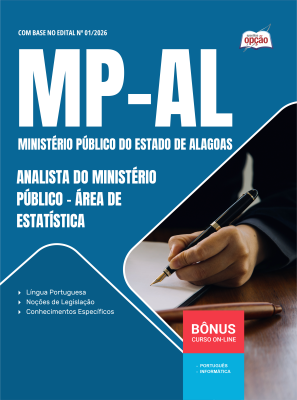 Apostila MP-AL 2026 - Analista do Ministério Público - Área de Estatística