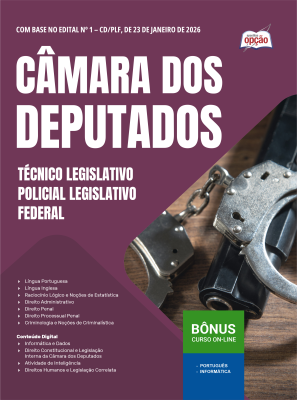 Apostila Câmara dos Deputados em PDF 2026 - Técnico Legislativo – Policial Legislativo Federal