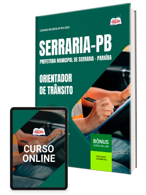 Apostila Prefeitura de Serraria-PB 2026 - Orientador de Trânsito