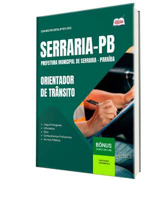 Apostila Prefeitura de Serraria-PB 2026 - Orientador de Trânsito
