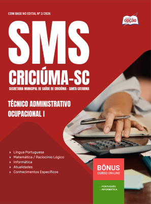 Apostila SMS Criciúma-SC 2026 - Técnico Administrativo Ocupacional I