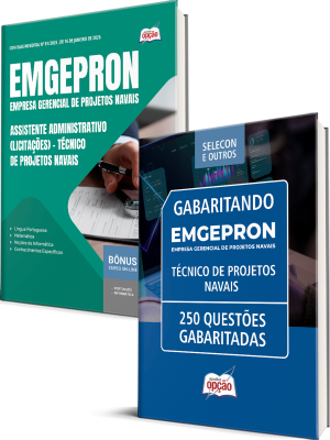 Combo EMGEPRON 2026 - Técnico de Projetos Navais - Assistente Administrativo (Licitações)