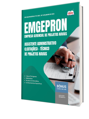 Combo EMGEPRON 2026 - Técnico de Projetos Navais - Assistente Administrativo (Licitações)
